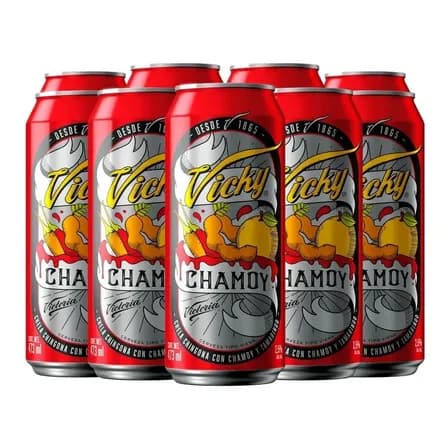 Cerveza Preparada Vickychamoy, 24 Latones De 473ml