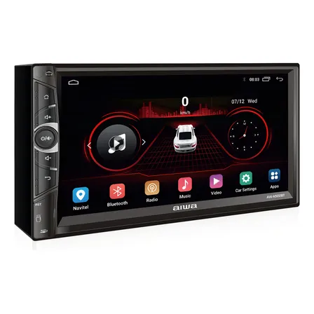 Radio Auto 2 Din Android Touch Hd De 7'' Aiwa Aw-a502bt Color Negro