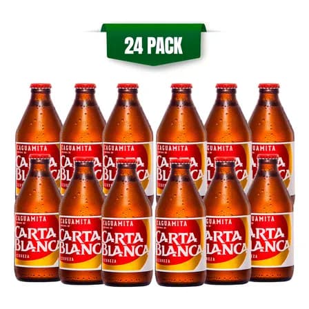 Cerveza Carta Blanca Lager Caguamita 24 Botellas 300ml 4.1% Alcohol