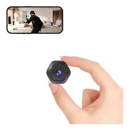 Anbolm 2k Mini Cámara Espía,mini Cámara Oculta Wifi,cámaras De Seguridad Inalámbricas Con Detección De Movimiento,visión Nocturna Automática 5horas Batería Negro