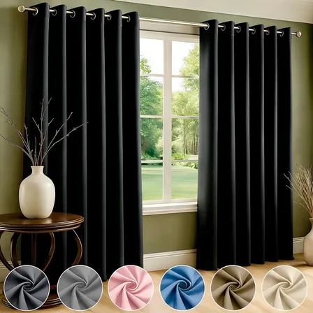 Cortina Blackout En 2 Paneles De 300 X 230 Cm, ¡de Primera C