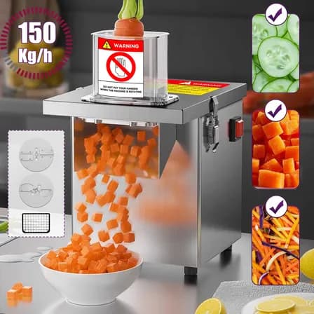 Picadora Comercial De Frutas Y Verduras Con 3 Cuchillas