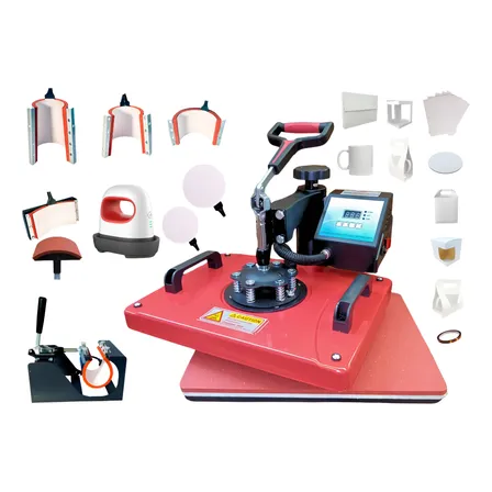 Kit Combo Sublimar 8 En 1 Plancha Para Tazas Gorras Playera