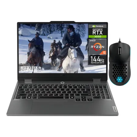 Laptop Gamer Lenovo Loq Nvidia Geforce Rtx 3050 Amd Ryzen 5 7235hs 16gb Ddr5 1.5tb Ssd 15.6  Full Hd 144hz W11 Teclado Español Mouse Dxt Gaming Negro