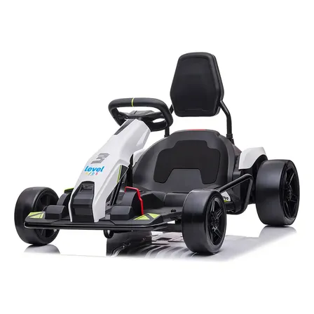Level Kids Go Kart Montable Electrico 12km/h 24v Color Blanco