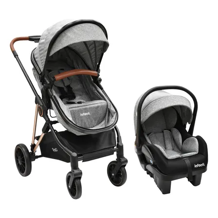 Infanti Carriola Sistema De Viaje Ana Convertible A Bambineto Color Gris Negro