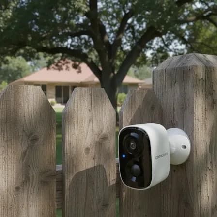 Cámara De Seguridad Inalámbrica Cinmoore Wifi 4mp Exterior Visión Nocturna Color Blanco