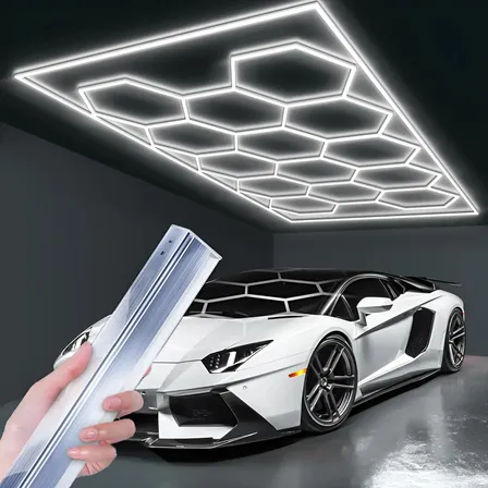 Luz Led Hexagonal 14 Luces De Lamparas De Techo Taller Show Plafon Empotrado Luz Showroom Led Hexagonal Blanco