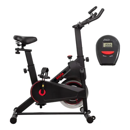 Bicicleta Spinning Fija Estática Ajustable Ejercicio 4kg Negro