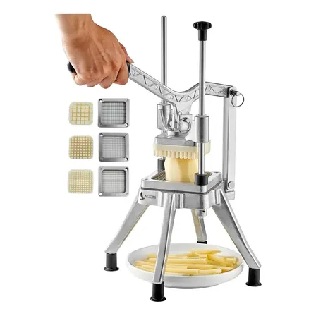 Cortador De Papas Multifuncional Rallador De Verduras Comercial Picadora De Frutas Kitchen Strip Cutter De Cebolla Con Hojas De Acero Inoxidable 420 Fácil De Usar Mango Ergonómico Para Bar Restaurante