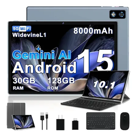 2026 Tablet Android 15 Gemini Ai Tablet 10 Pulgadas Con 30gb Ram+128gb Rom/tf 2tb, Octa-core 2.0 Ghz, 8000mah, 5g Wifi... Gris