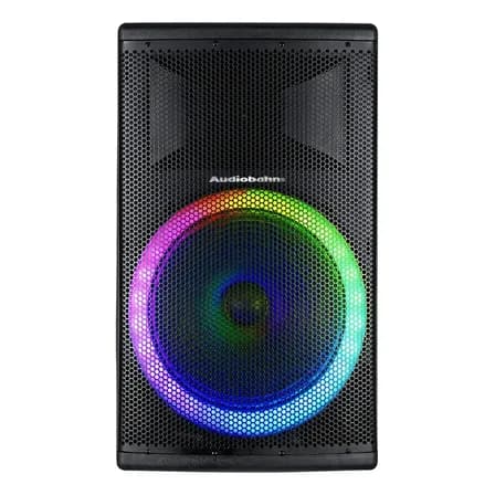 Bafle De 15puLG Con Aro Rgb Audiobahn Forte15 Color Negro