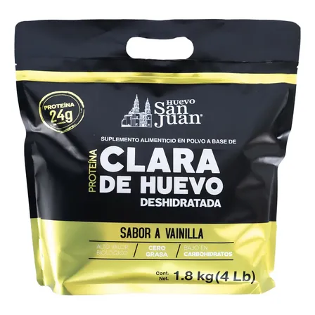 Proteína De Clara De Huevo San Juan Sabor Vainilla 4 Lb.