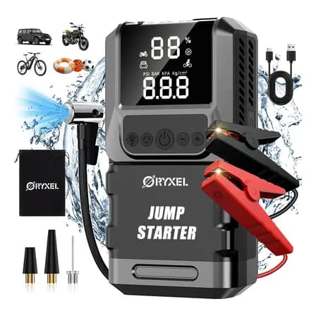 12v Cargador De Batería Portátil 9000a Con Compresor Aire 160psi Arrancador De Batería Arrancador Con Compresor De Carro Automovil Inflador De Llantas Y Arrancador Cargador De Batería De Carro