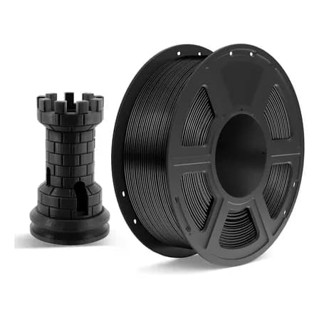 Filamento Petg +1.75 Mm, Precisión Dimensional +/-0.02mm 1kg Color Negro Auvyi