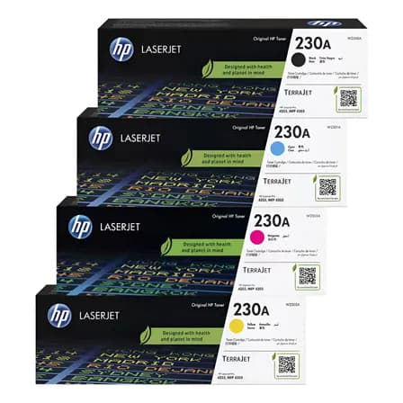 Pack X4 Toners 230a Hp Laserjet Pro 4203 Y 4303 Negro Cian Amarillo Magenta