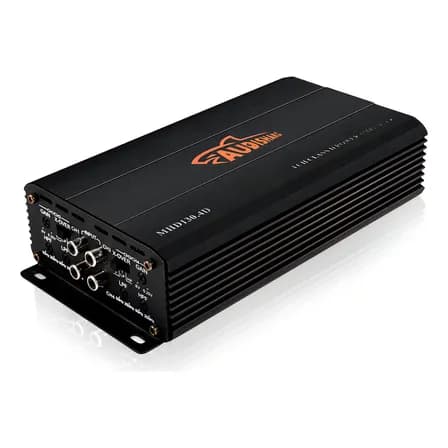 Amplificador De Audio Para Auto 4 Canales Clase D 2400w Audishako Mhd130.4d Para Carro 520w Rms 4 Ohm X 2,max Power:2400w Negro