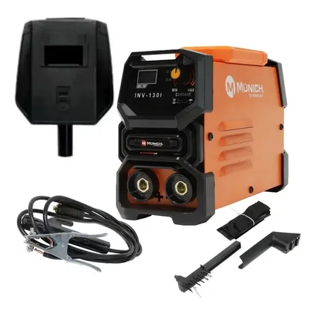 Soldadora Inversor Múnich Inv-130i 250a Mma Color Naranja Frecuencia 60hz