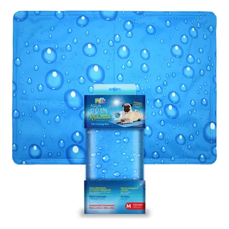 Tapete Refrescante Para Perro Med Mascotas Cool Fancy Pets Fl9853 Azul