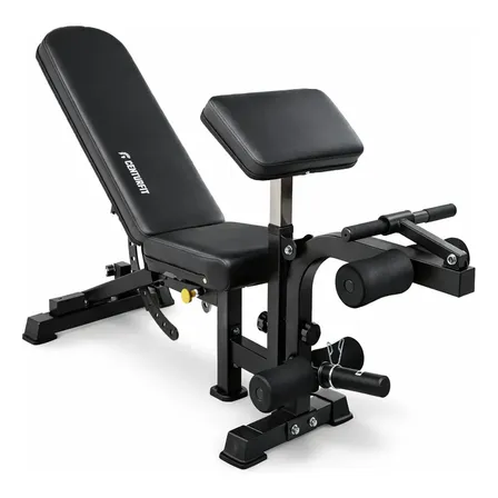 Banco Predicador 500 Kg Profesional Ajustable 14 Posiciones Banco Para Bíceps Y Press Pierna Con Soporte Para Barra Estructura De Acero Reforzado Uso Rudo Gimnasio Y Casa Negro