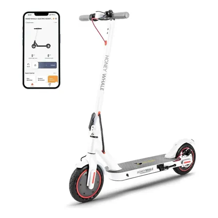 Honey Whale E9 Pro Scooter Electrico Plegable 32km/h-500w-22km-7.8ah-(max)velocidad-potencia-autonomía-capacidad De La... Blanco