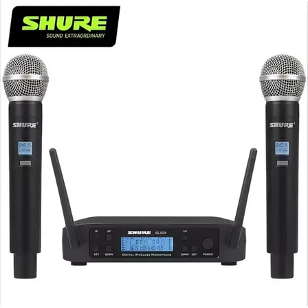 Micrófono Dual Inalámbrico Profesional Shure Glxd4 B58a De Metal Color Negro