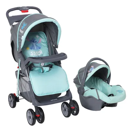 Carriola Disney Portabebé Stich Plegado Una Mano Gris