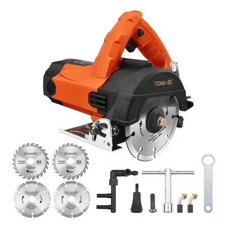 Sierra Circular Cortadora Goxawee Para Azulejos Marmol 1800w Color Naranja