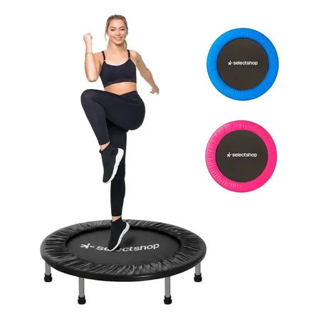 Trampolín Select Shop Brincolín Para Aeróbicos Fitness Ejercicio Jumping Color Negro Trampolin-36