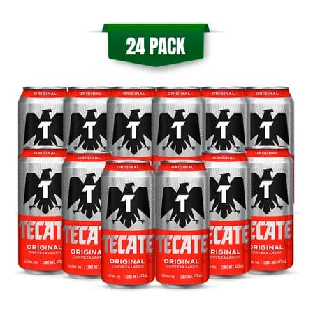 Cerveza Tecate Pilsner Dorada Lata 473 ml 24 Unidades
