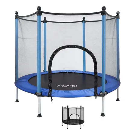 Trampolín Brincolin Infantil Red De Seguridad Tumbling Niños Negro Azul