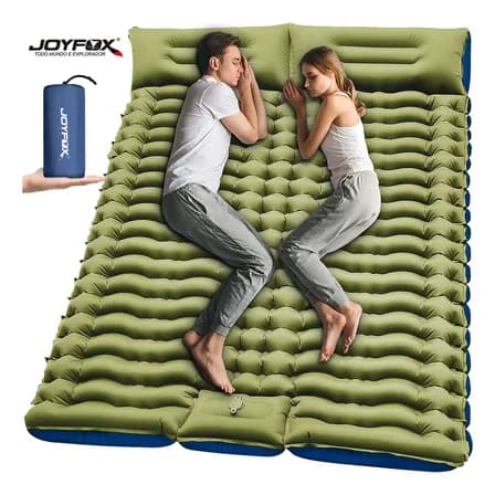 Colchones Inflables Portátil Único Para Acampar Ultraligera Corlor Verde/azul Joyfox