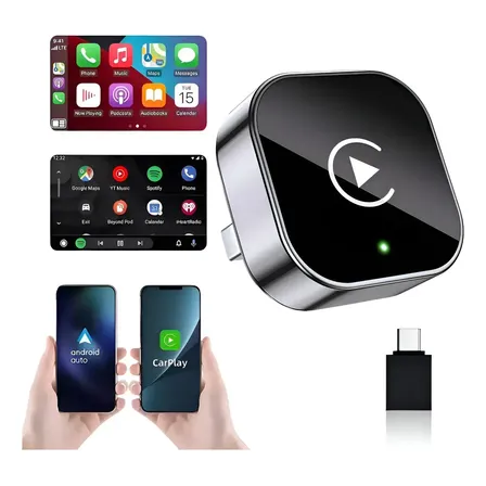Adaptador Carplay Inalámbrico Gllai Mini: Actualiza Carplay Con Cable A Inalámbrico; Totalmente Compatible Con Ios 10+ Y Android 11+; Para Vehículos Con Carplay/android Auto Instalado De Fábrica
