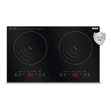 Rca Rc-12a4 Parrilla De Inducción Cristal Templado 2 Quemadores Color Negro