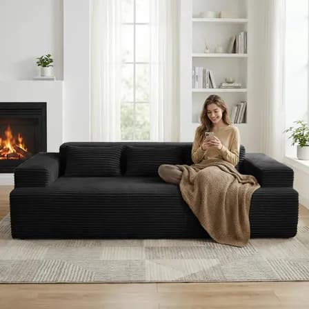 Sofá Modernos Reclinable 3 Plazas Sofá Esponja Largo 2.15m