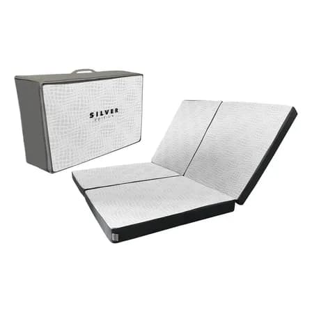 Colchón King Size 10 Cm Seccionado Plegable Silver Edition Color Blanco