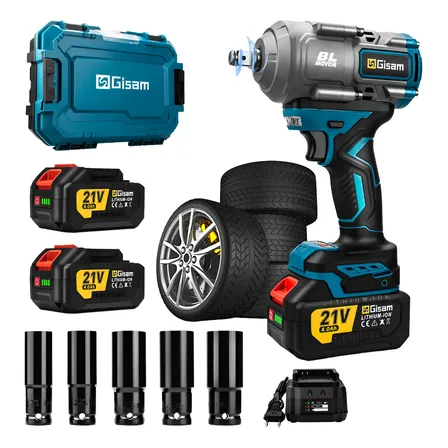 1800nm Llave De Impacto Inalámbrica C/ 2 Batería Gisam W3961