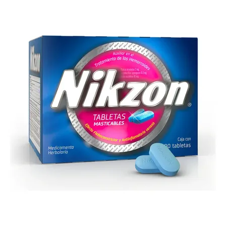 Tabletas Masticables Pata Hemorroides 90 Unidades Nikzon