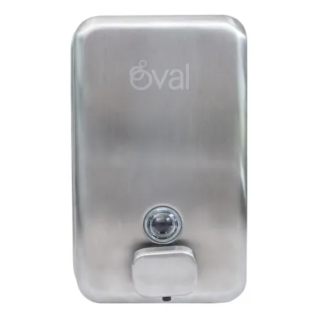 Jabonera De Acero Inoxidable Oval Rellenable 1 L Dv057 Color Plateado