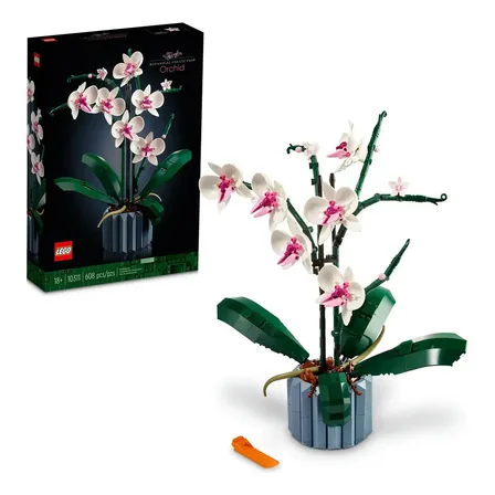 Lego Botanicals Orquídeas 10311; Arreglo De Flores, Incluye Orquídeas Personalizables Y Maceta Azul Armable; 18+ 608