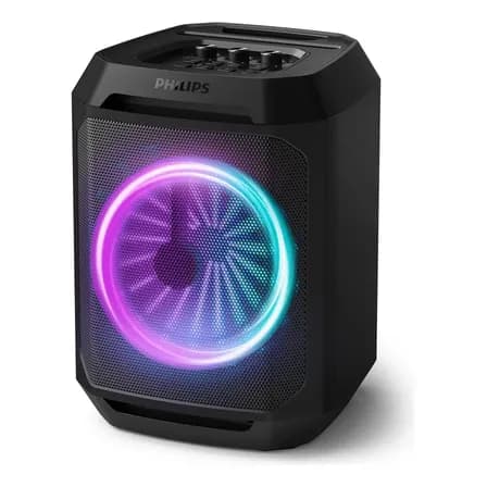 Bocina Philips Bluetooth Portátil Para Fiestas Con Luz Led Multicolor, Graves Potentes De 30w, Entrada De Micrófono Para Karaoke,refuerzo Dinámico De Bajos, Batería Recargable Y Sonido Estéreo Tws