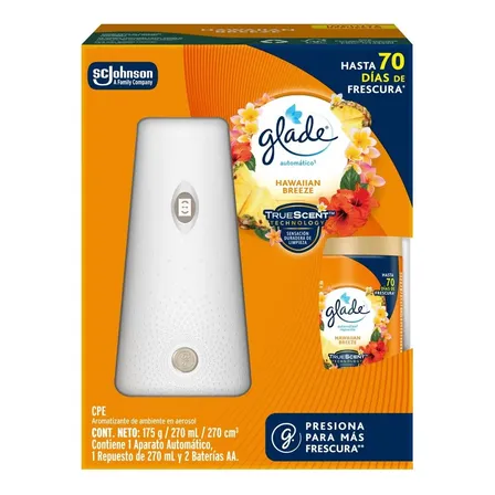 Aromatizante Automático En Aerosol Glade, Aroma Hawaiian Breeze 270 Ml