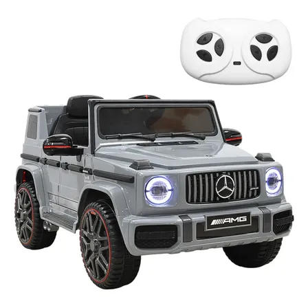 Montable Electrico Amg-g63 Camioneta Mercedes-benz Bluetooth Gris