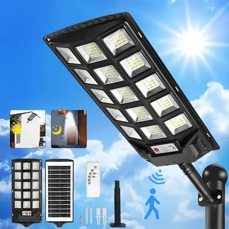 Lámpara Led Solar Exterior 5000w Suburbana, Alumbrado Público, Impermeable Ip67, Alta Luminosidad, Para Calle, Parque, Jardín, Patio, Carretera