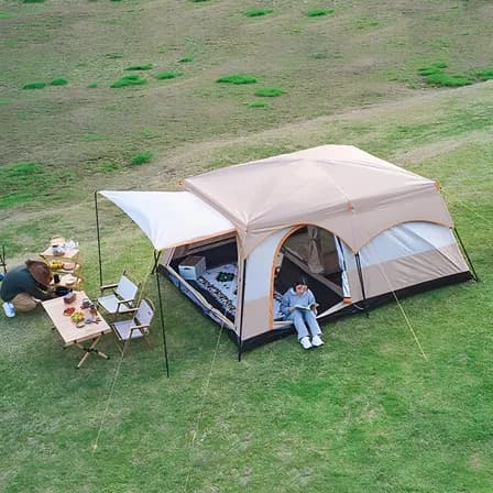 Casa De Campaña 2 Dormitorios Y 1 Sala Tienda De 8-12 Person