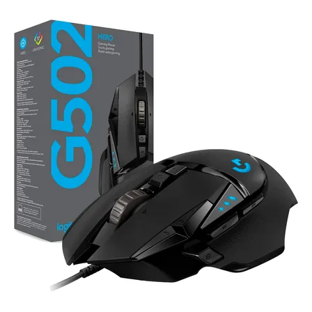 Mouse Gamer Logitech G G Series G502 Hero 910-005550 Negro