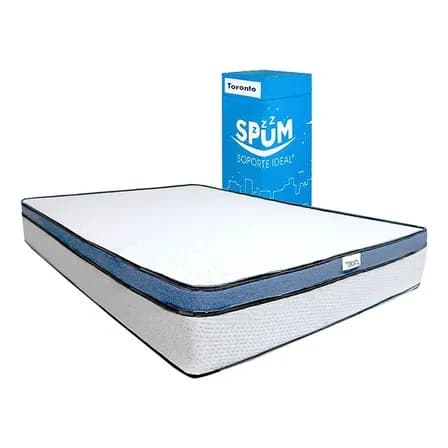 Colchón De Espuma De Poliuretano Dormimundo Toronto Individual Con Eurotop Pillow