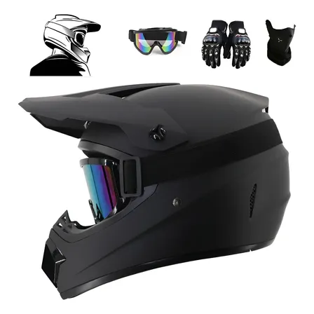 Casco Para Motocross Certificado Dot + Abs Gogles + Regalo
