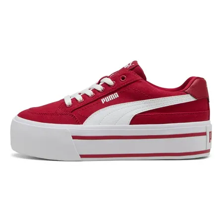 Tenis Casual Court Lally Skye Puma 2904 Rojo/blanco Mujer