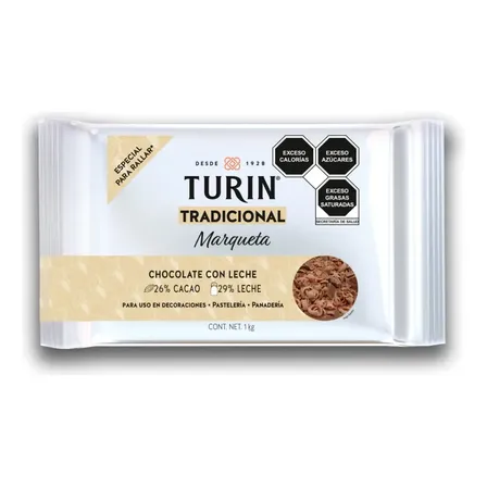 Turin Alta Reposteria Marqueta Cobertura De Chocolate Con Leche 1kg